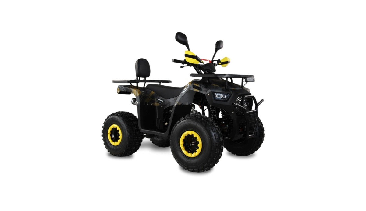 Квадроцикл подростковый MOTAX ATV Grizlik Super LUX 125сс — Жёлтый камуфляж