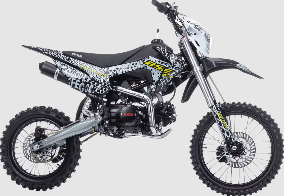 Питбайк EX 125E MAX13 1.0 14/12, 17/14 — Бело-жёлтый