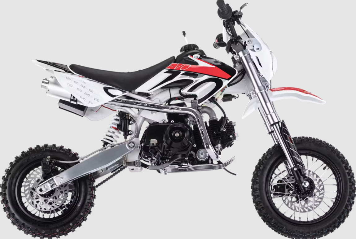 Детский мотоцикл BSE EVO 3.0 12/10, 14/12 механика — Белый