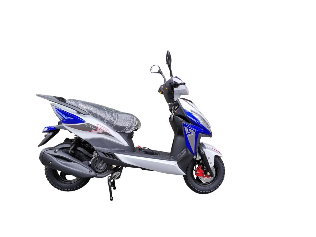 Скутер City - 150cc (replika Honda Dio RX) — Бело-синий