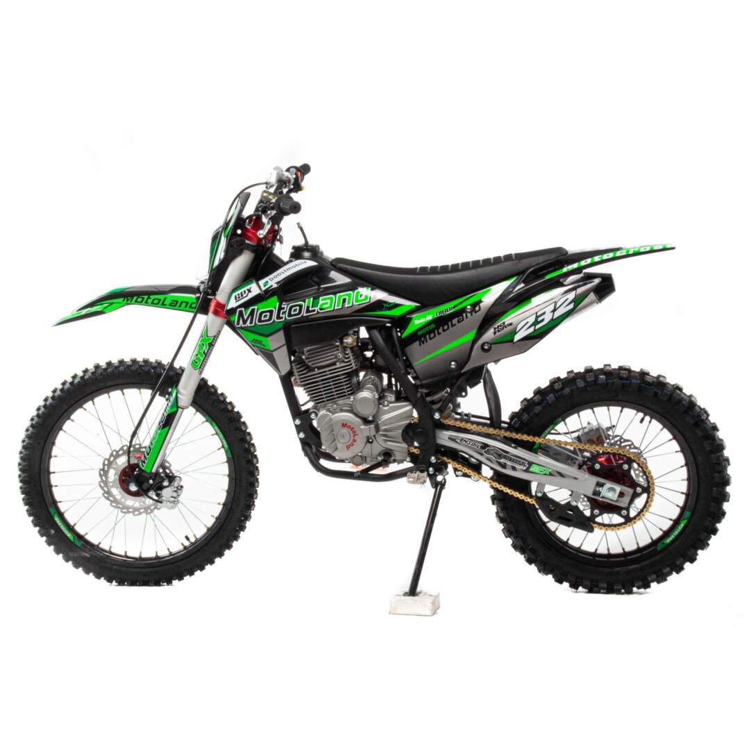 Мотоцикл Кросс Motoland XT300 HS (175FMN) (BB-300cc)  — Чёрно-зелёный