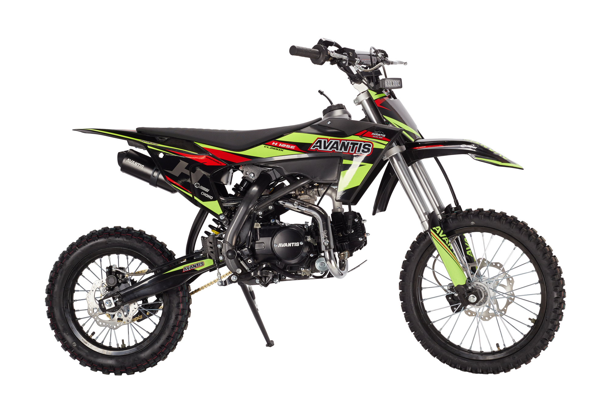 Купить питбайк Avantis H12-E Classic 17/14 — Чёрно-зелёный