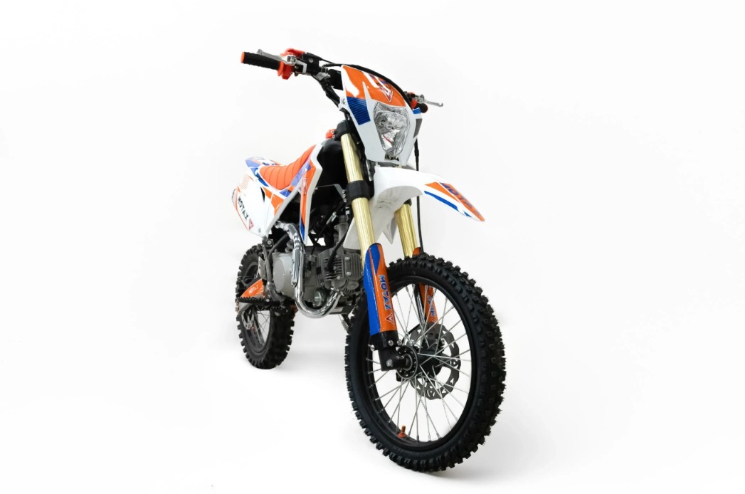 Подростковый бензиновый питбайк MOTAX MX 125 (17/14) — Бело-оранжевый