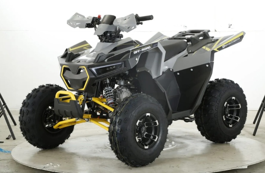 Подростковый квадроцикл MOTAX GRIZLIK D125 RAPTOR LUX 3+1 — Жёлтый