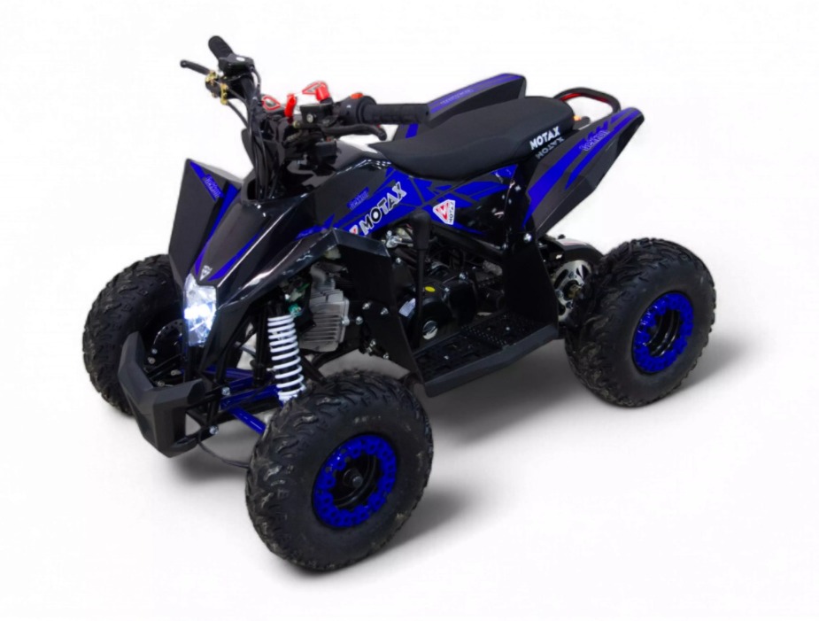 Детский квадроцикл бензиновый MOTAX GEKKON 90cc 1+1 (Реверс) — Сине-чёрный