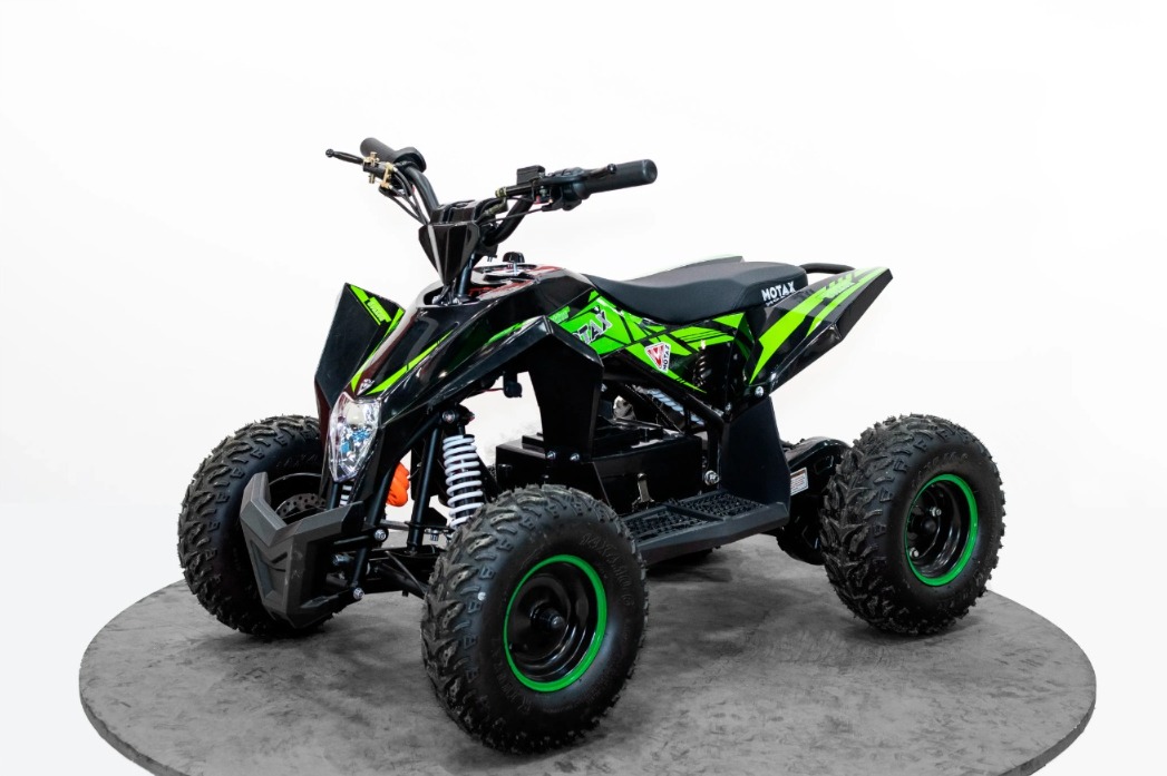 Детский квадроцикл бензиновый MOTAX GEKKON 90cc 1+1 (Реверс) — Чёрно-зелёный