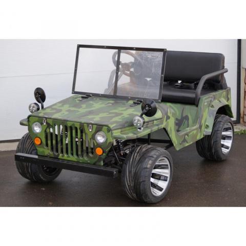 Детский электрический SHERHAN JEEP зеленый камуфляж