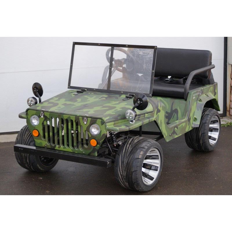 Детский электрический SHERHAN JEEP зеленый камуфляж
