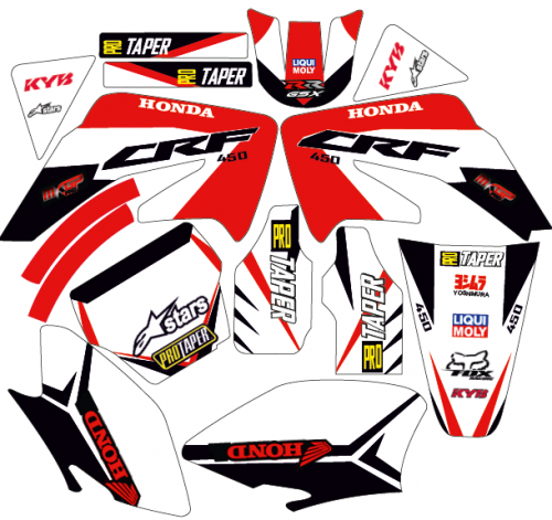 Графика на мотоцикл Honda CRF450